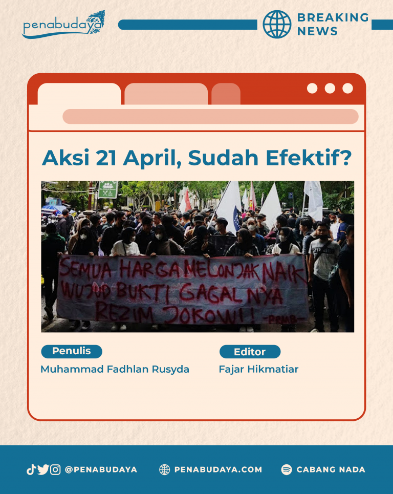 Aksi demo yang dilakukan Aliansi Mahasiswa Jabar pada Kamis (21/4)
